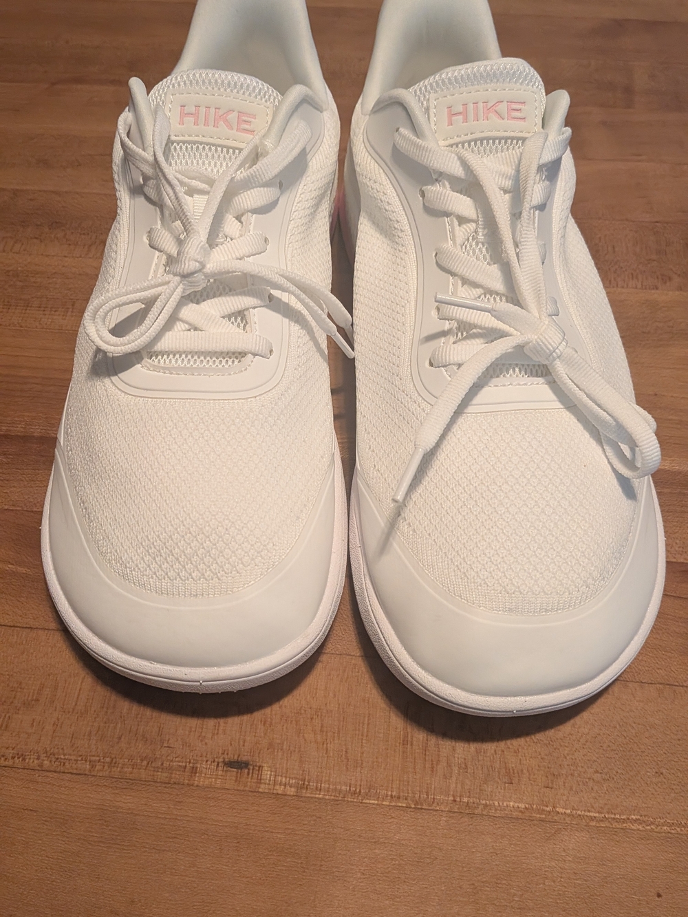 HIKE White & Pink Athletic Walking Sneakers Running Shoes Minimalist Size 10 - Picture 3 of 12